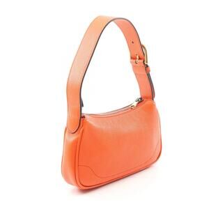 Gucci Leather Orange Handbag GG Marmont Aphrodite